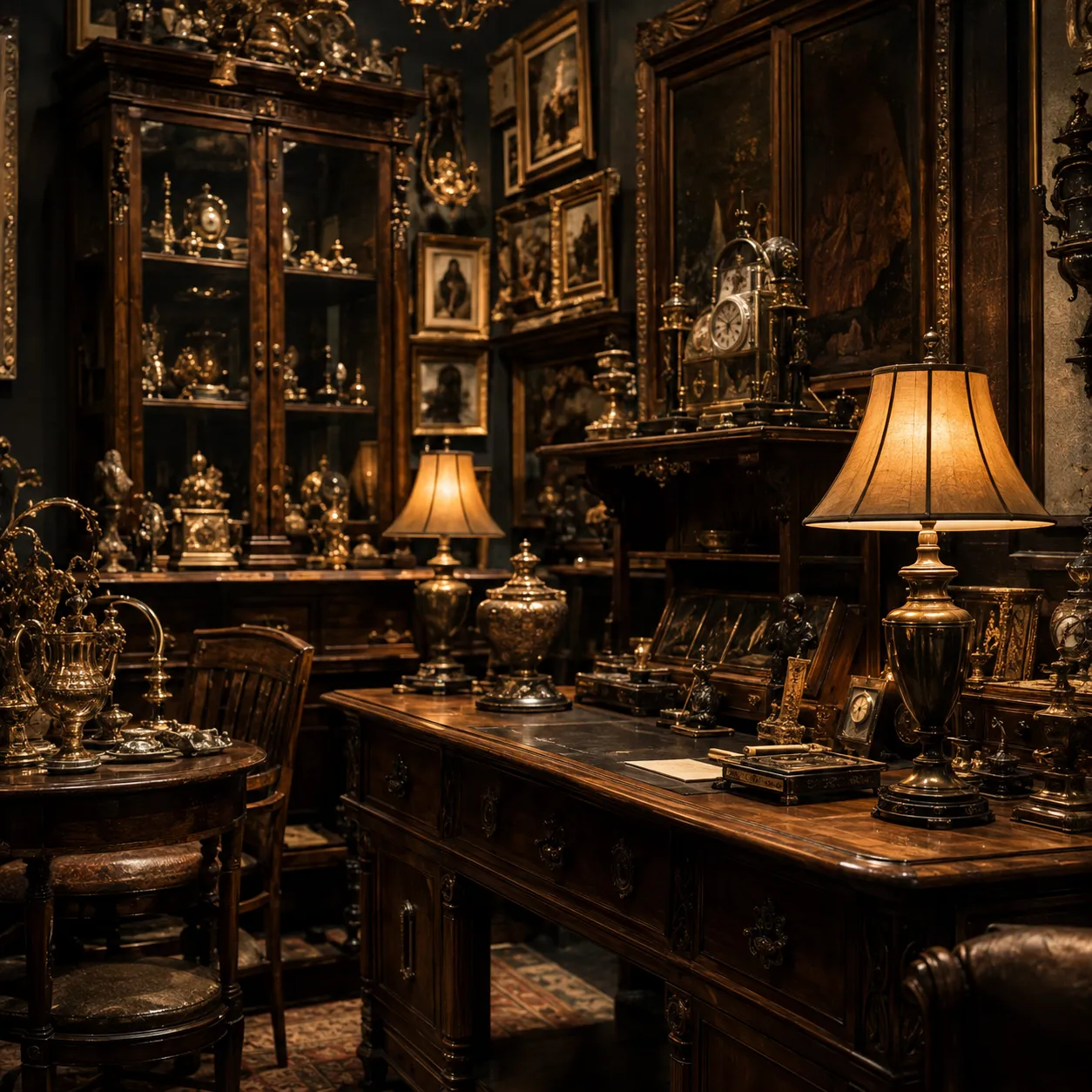 Interior de una tienda especializada en antigüedades